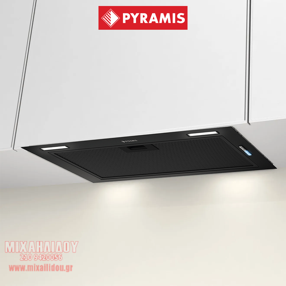ΑΠΟΡΡΟΦΗΤΗΡΑΣ 51 cm ΧΩΝΕΥΤΟΣ - ΜΗΧΑΝΙΣΜΟΣ ΑΠΟΡΡΟΦΗΣΗΣ PYRAMIS Τζάκι TURBO EF ΜΑΥΡΟΣ 51cm - 065040601